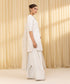 Unstitched Women's Off White Raw Silk 3 Piece Suit